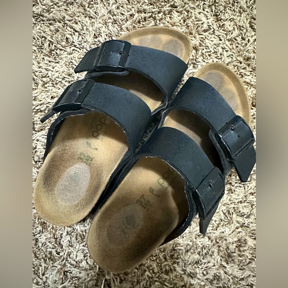 Platform Birkenstocks Pappillio Arizona sandals